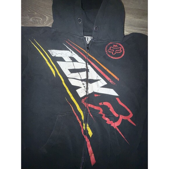 Vintage fox racing Zip Up jacket With Hoodie mens large - Picture 2 of 5